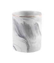 SAKIRABITO Makeup Brush Marble Makeup Brush Pen Makeup Brush Case Stand, Pattern, Ceramic, Storage, Holder, (Gray) pilka spalva