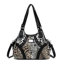 Women's Leopard Print Tote Bag Large Capacity Multi-Pocket Shoulder Bag juoda
