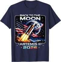 Artemis Launch Back to The Moon 2026 Unisex T-Shirt S įvairiaspalvis