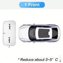 YNAZ6 Car Sun Shade Windscreen Front Window Visor Sun Protect Plaid For KIA KN Ceed Sportage Picanto Cerato Seltos Soul Rio 3 Sorento