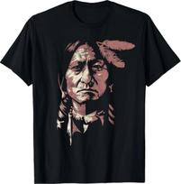 Sitting bull native american chief indian warrior men women T-Shirt, Unisex Tee S įvairiaspalvis