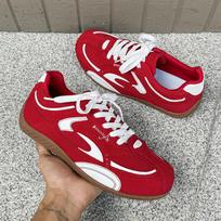 New retro racing shoes, Dexun shoes, color matching laces, sports and leisure shoes, light and trendy shoes SC 36 raudona