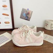 Dexun thick-soled autumn new chic niche design student sports shoes 35【foot length 22.5cm】 rožinė