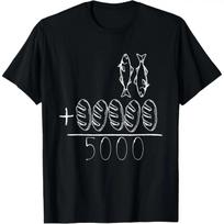 2 žuvys 5 kepalai Jėzus pamaitina 5000 Christian Bible Verses Marškinėliai S įvairiaspalvis