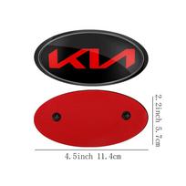 NKSI7 For KIA Sportage Ceed Sorento Cerato Optima Picanto Rio Soul K3 K5 K2 K6 Stonic Car Front Hood Emblem Rear Trunk Badge Sticker
