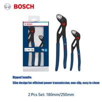 Bosch vandens siurblio replės 180mm/250mm su grūdintais, atspariais žandais aukščiausiam tvirtumui mygtuko paspaudimu reguliuojamos platus atidarymo diapazonas dviejų spalvų rankenos