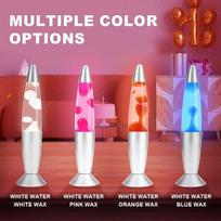 LED Lava Lamp - CELLUSTOP - CELLUSTOP - 7 LED Colors - Moving White Wax - 34.5 cm gryna
