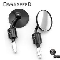 CNC aliuminio motociklo veidrodis 7/8 '' 22 mm universalus vairo galinis veidrodėlis, skirtas motociklų gatvės dviračių motorolerio motociklui juoda