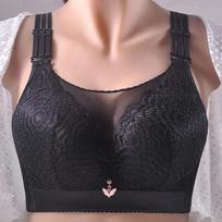 Large -size Underwear Without Steel Ring Thin Sponge and Pair of Breast Chest Tone Integer Anti -drooping Full Cup Support Bra for Bra 5 Buckle 55/120 juoda