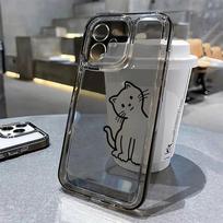 Funny Cat Phone Case For iPhone 15 Pro Case iPhone 14 13 11 12 Pro Max XR XS X 7 8 15 Plus SE Silicone Pink Wishes Letter Cover For iPhone 13 Pro