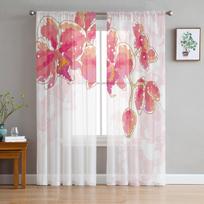 Zen Stone Green Bamboo Forest Water Sheer Curtains for Living Room Voile Curtain Bedroom Bathroom Tulle Curtains Window Drapes 135W x 114H(cm) white