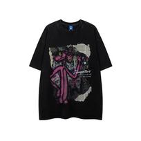 Trendy Brand T-shirt Men's And Women's Short Sleeves100% Cotton Men Clothing for Summer Casual T Shirt Fashion Trend T-Shirt S smėlis