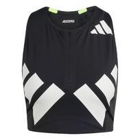 Adidas Adizero Road To Records Crop Top Comfortable Simple Fashion Trendy Sports Vest Women Tops Black JM7808 XL