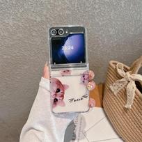 For Samsung Galaxy Z Flip 6 5 4 3 Case Z Flip5 ZFlip 5 ZFlip5 Cute Cat Long Lanyard Corssbody Hard Shockproof Cover For Z Flip 4