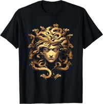 NAUJAS RIBOTAS Medūzos Galvos Graikų Mitologijos Marškinėliai Senovės Gyvatės Plaukų T-shirt S-3XL Unisex T-shirt XXXL