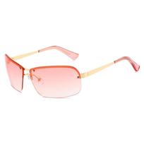 Latest Luxurious Semi Frameless Gradient Rectangular for Women Sunglasses Vintage Retro Future Technology Design Punk Men Sun Eyeglasses UV400 as  picture