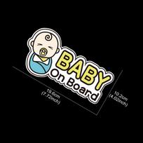 Baby on Board Car Sticker Creative Cartoon Cute Warning Sign Safety Vinyl Decal Auto Rear Window Windshield Decor Accessories