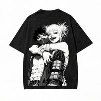 Dabi Himiko Toga T Shirt My Hero Academia Unisex Acid Wash Anime Graphic Cotton Streetwear League of Villains Unisexga Vintage Tee M