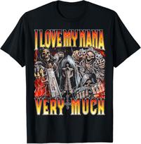 I Love My Grandma - Edgy Skeleton Hard Skeleton Meme T-Shirt S