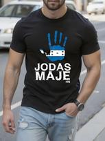 Honduran Cultural Tshirt - Black with Blue Handprint - So... S įvairiaspalvis