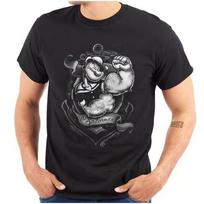 Popeye Jūreivis Inkaras Raumenys Animacinis Filmas Moteriški ar Vyriški Apvaliu Kaklu Marškinėliai S įvairiaspalvis