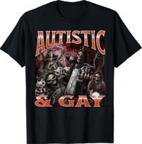 Autistic and Gay Funny Hard Skeleton Meme Bootleg T-Shirt S įvairiaspalvis