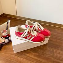 Autumn new retro Dexun shoes flat-soled Korean comfortable casual Forrest Gump sports and leisure board shoes 35 raudona