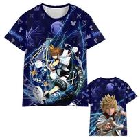 Hot Game Kingdom Hearts 3d Printed T-shirt Fashion Short sleeve Cosplay Street Style Tops Men Women Kids T shirt Size (100-6XL) S
