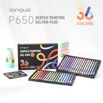 Languo Acrylic Painting Gel Pen Set 90/36 Colors/box 1.0mm Large Capacity Ink Handbook Pen Student Writing Drawing Marker Pens