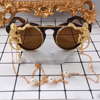 Belmon Baroque Steampunk Goggles Sunglasses Women Round Sun Glasses For Ladies UV400 Vintage Oculos de Sol Female Sunglass RS663