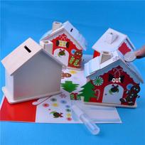 DIY 3D Wooden Christmas House Money Box: Parent-Child Craft Kit
