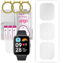 3x apgo Hydrogel ekrano apsauga, skirta Xiaomi Redmi Watch 3 Active, hidrogelinė plėvelė, su pozicionavimo sluoksniu, lengvas montavimas