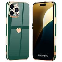 Apsauginis dėklas - BOOLING - skirtas iPhone 16 Pro Max - Atsparus smūgiams - Itin plonas - Naktinis žalias žalia