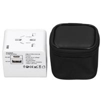 Universal Travel Power Adapter with USB A USB C Ports Safety Power Converter for Cell Phone Laptop balta