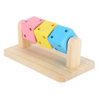 Hamster Fun Wooden Toy Grinding Teeth Exercise Training Toy Pet Interative Plaything