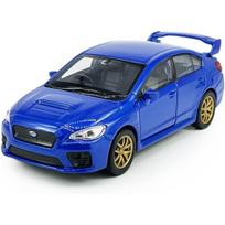 1/36 Scale Impreza WRX STI Žaislinių automobilių lenktynių sportinių modelių, metalinių traukinių transporto priemonė, atidarytos durys, cinko lydinio liejimas, vaikų dovanų kolekcija 1/36-size:11.7*4.7*3.9cm mėlyna