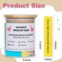 1PACK 100DateIdeasInAJarColorCodedDateIde canned 100 date ideas