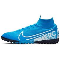 Nike Mercurial Superfly 7 Comfortable And Lightweight Slip Resistant Abrasion Resistant Soccer Shoes Unisex Blue White AT7981-414 43