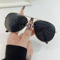 New Vintage Sunglasses Women Fashion hip-hop Pinhole Micro hole Glasses Vision Care Ophthalmology Correction  Eyewear auksas