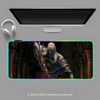 Elden-ring pelės kilimėlis RGB žaidimų pelės kilimėlis Stalo kilimėlis HD žaidėjams Didelis LED apšvietimas XXL pelės kilimėliai RGB600x300x3mm