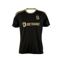 Čekijos futbolas Praha Sparta 3D spausdinti sportiniai marškinėliai XXS juoda