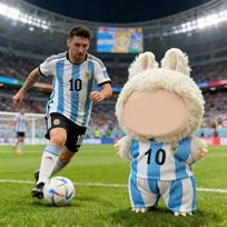 lala bubu Pasaulio taurės futbolo apranga Pop suitable for 17cm labubu