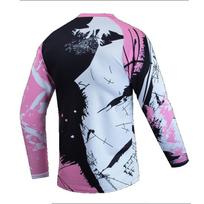 Pink Dirt Bike Shirt Kids Motocross Jersey Youth Off Road Motorcycle Shirt Girls DH mtb BMX Jersey Long Sleeve Cycling Jersey L