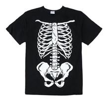 Glow In the Dark Skeleton Short Sleeve Men's Black 100% Cotton T-shirt Mens Tees Top by Yazbek S įvairiaspalvis