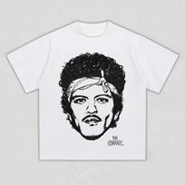 Bruno Mars  The Romantic  Sketch Minimalist Casual Streetwear Pop Rock Concert Fan Merch T-Shirt S įvairiaspalvis