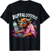 Buffalo Slot Machine Funny Casino Art Casino Lovers Costume unisex T-Shirt S įvairiaspalvis