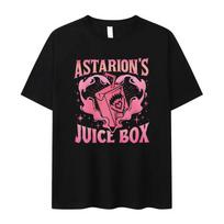 Funny Astarion Juice Box Pattern Tshirt for WomenRetro Fashion Aesthetic TshirtSummer Casual Extra Large T-shirt S įvairiaspalvis