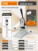 T30 Manual Hole Punch Machine - Large Surface, Single Round Punch for Hang Tags, Paper Bags, and Vouchers.