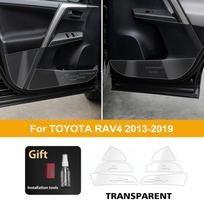 For Toyota RAV4 2013-2019 Clear TPU Car Door Anti Kick Pad Inner Side Edge Film Front and Rear Door Side Panel Protection Pad