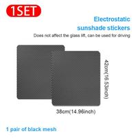 SEAMETAL 2Pcs Car Side Window Sun Shade Film Electrostatic Sunshade Sticker Summer Sun Protection Anti Glare UV Blocking Film